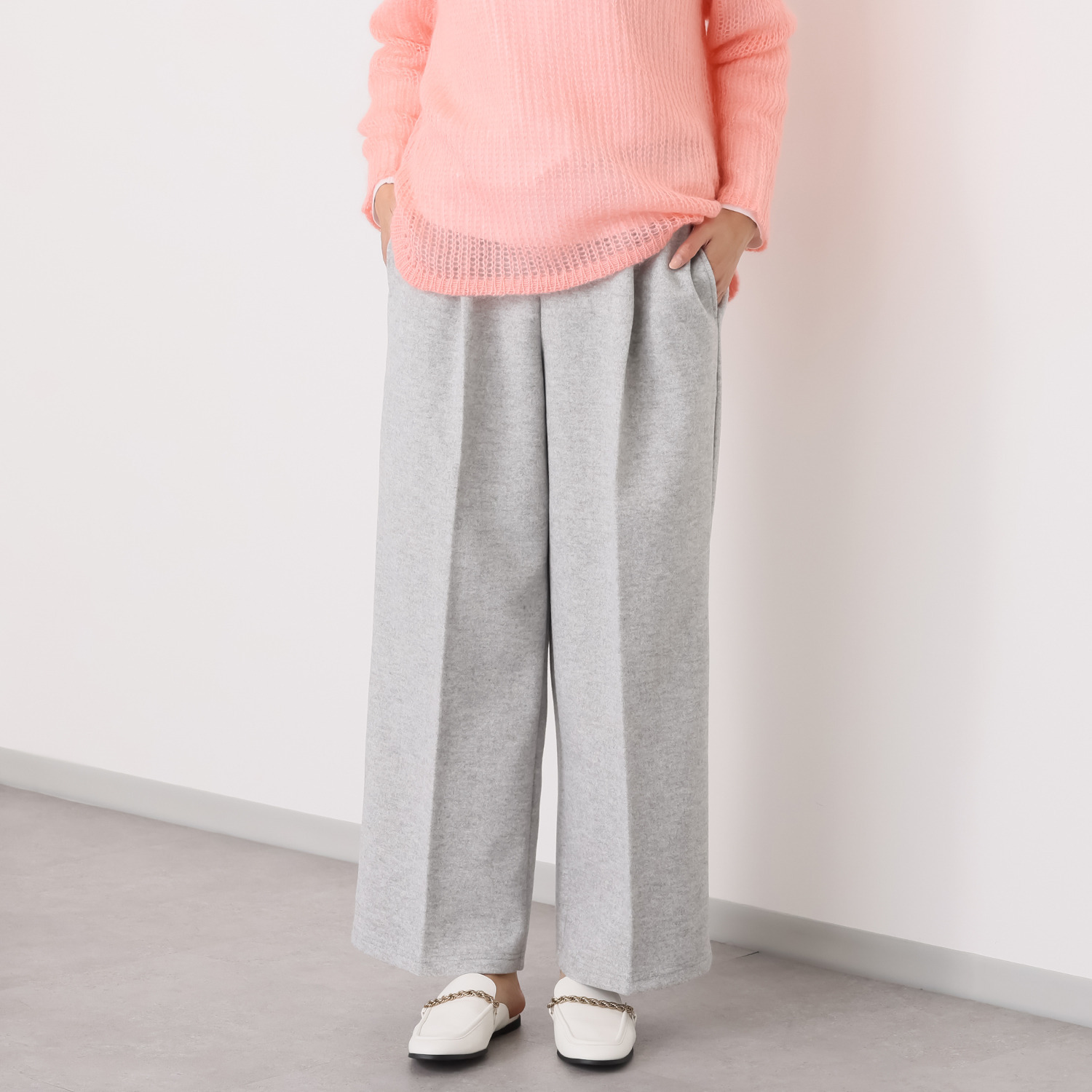 チーロ メルトンジャージー ワイドパンツ