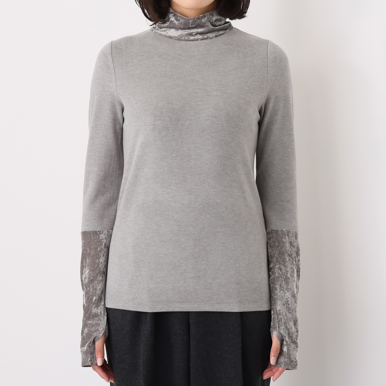 チーロ チュール切替 タートルジャージー プルオーバー