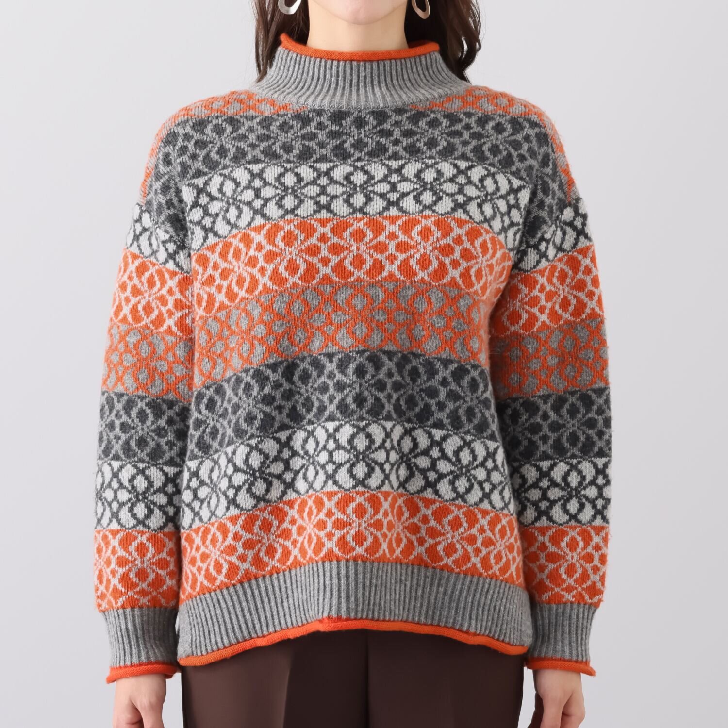 クリン　ヨシキ デザインジャガード ニットプルオーバー