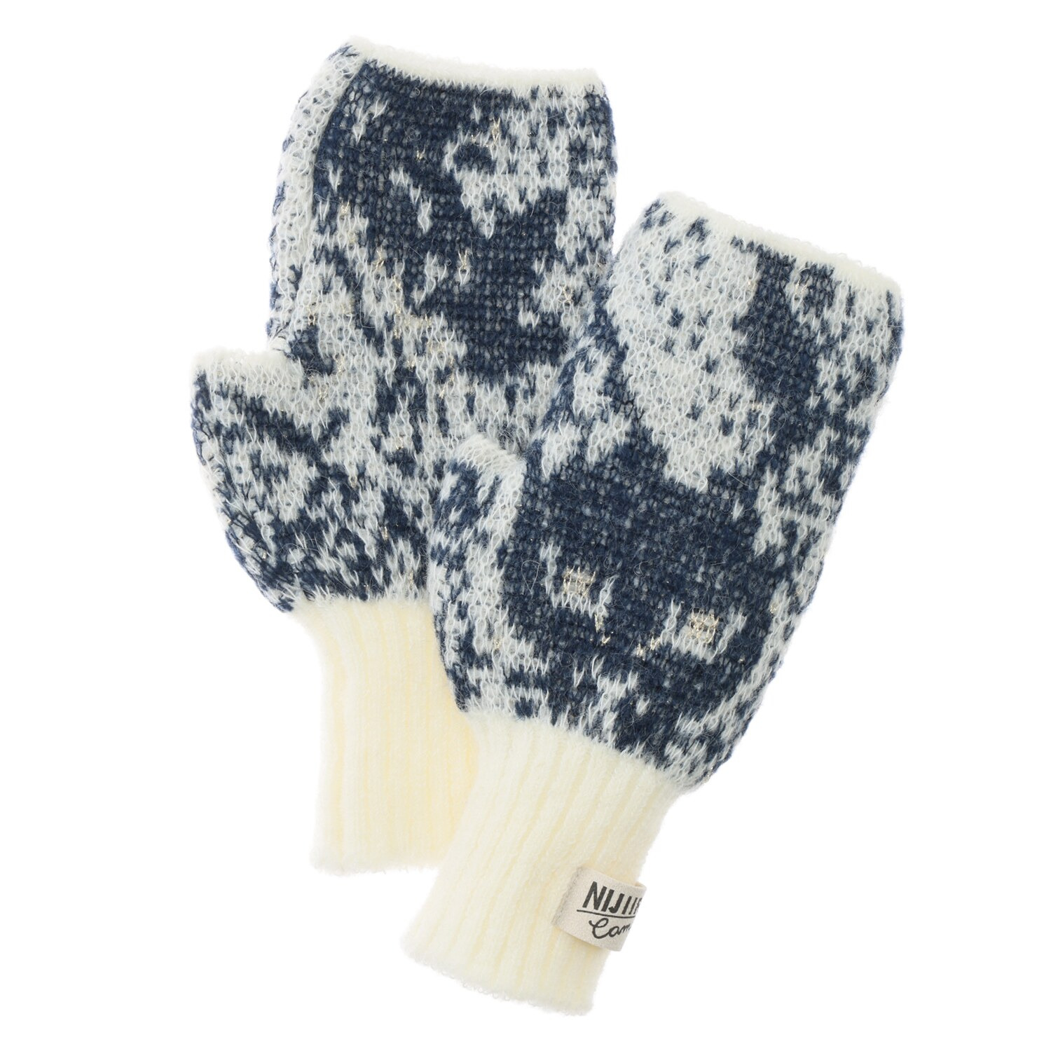 ニジイロキャンプ 日本製 ふんわり加工 ウール混 ハンドウォーマー