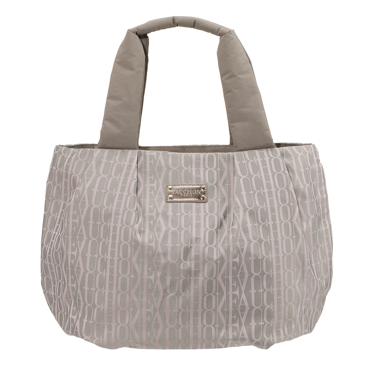 フォション ジャガード織 タックアクセント 軽量大きめトートバッグ