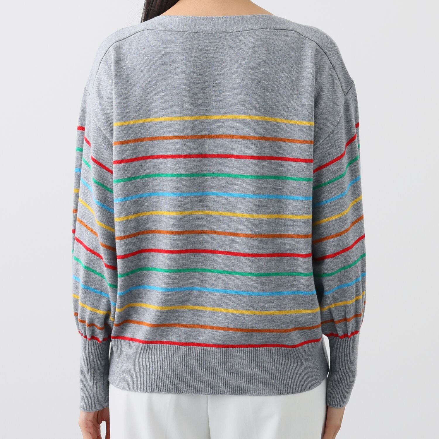 アリュメット マルチボーダーニット プルオーバー