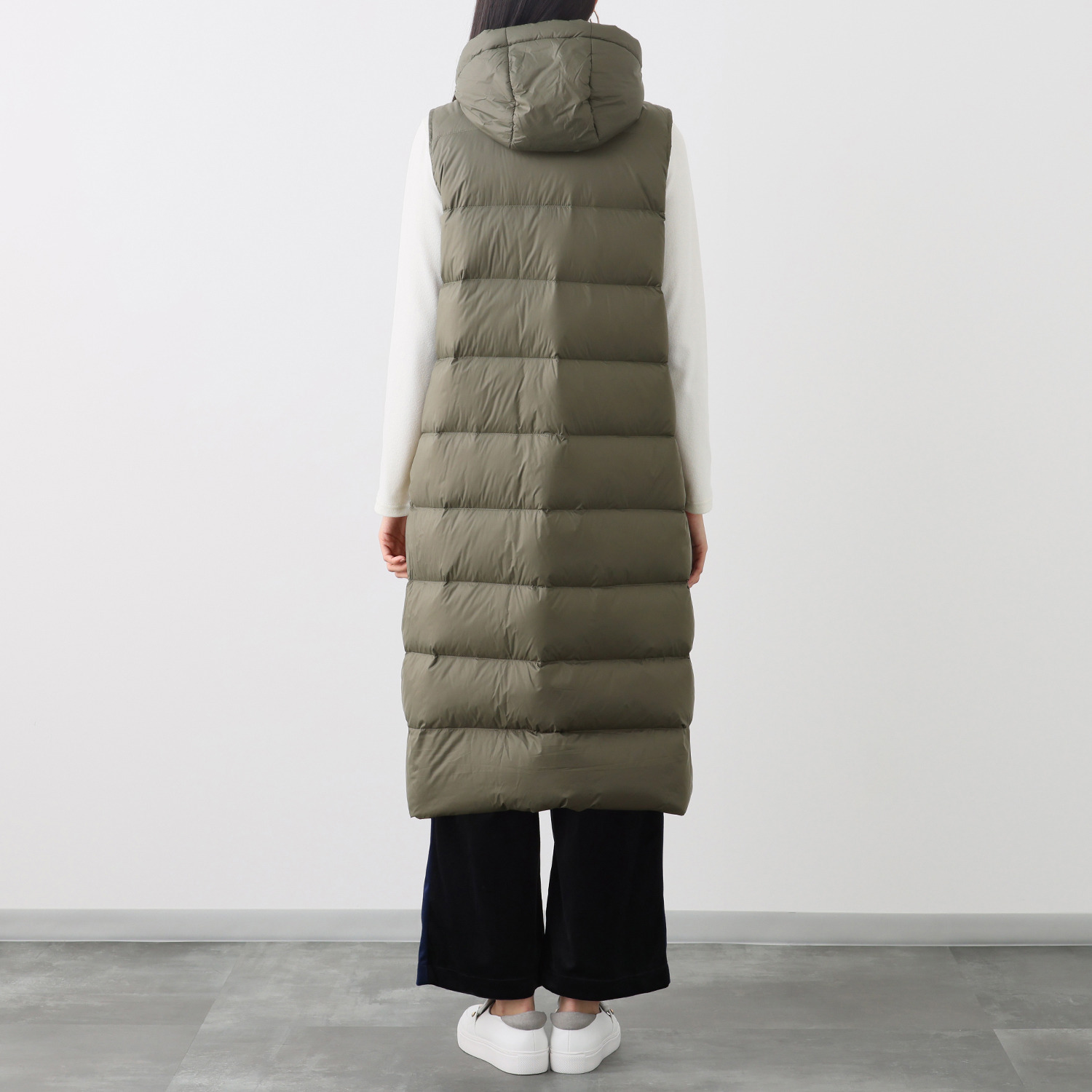 深緑のロングダウンベスト Amazon | レディース ダウンベスト ロングベスト ロング ダウン