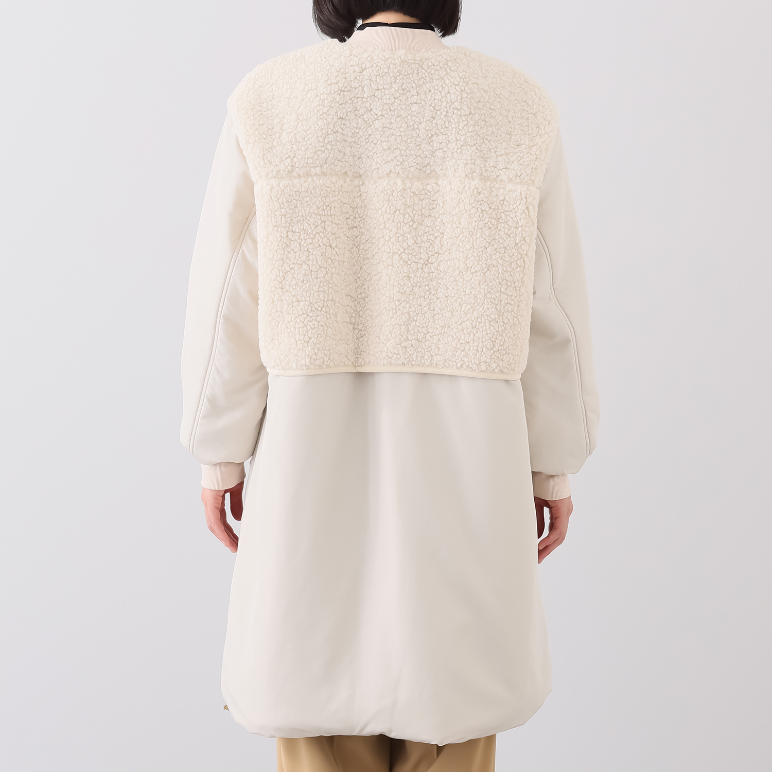 ダジュール ボア＆タフタ切替コート