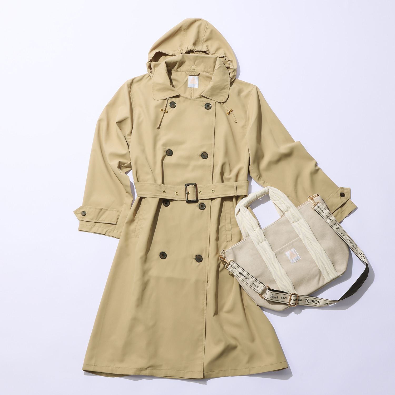 トーチ カラーはお任せ！ はっ水コート＆ キャンバストートバッグ ２点セット