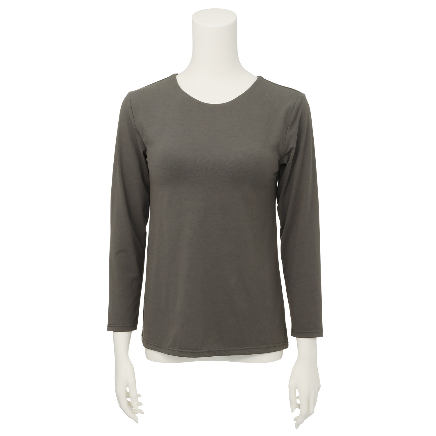 ヌーディーフィット 吸水速乾 綿混 モールドカップ付 長袖インナー