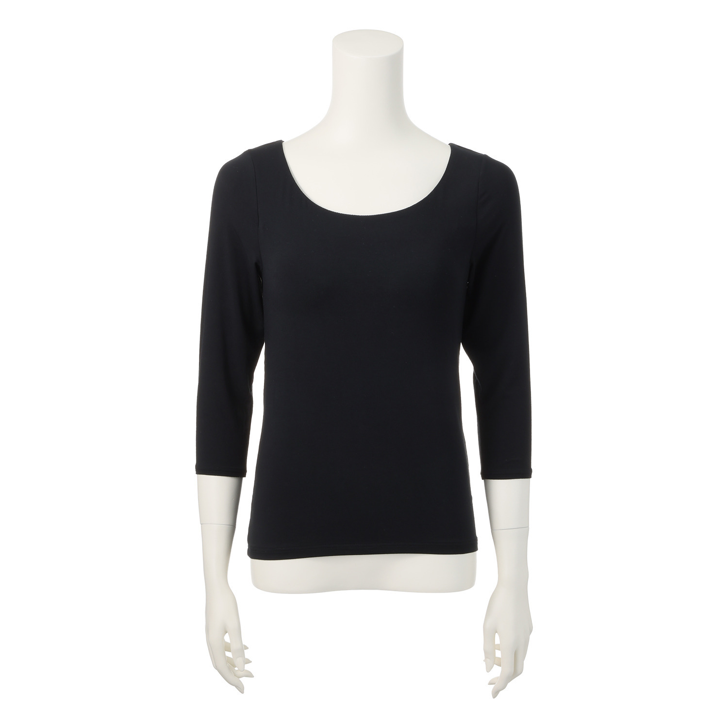 きれいになろう！ 着ていないみたい！ 超のびのび 静電気防止・吸放湿性 カップ付七分袖インナー