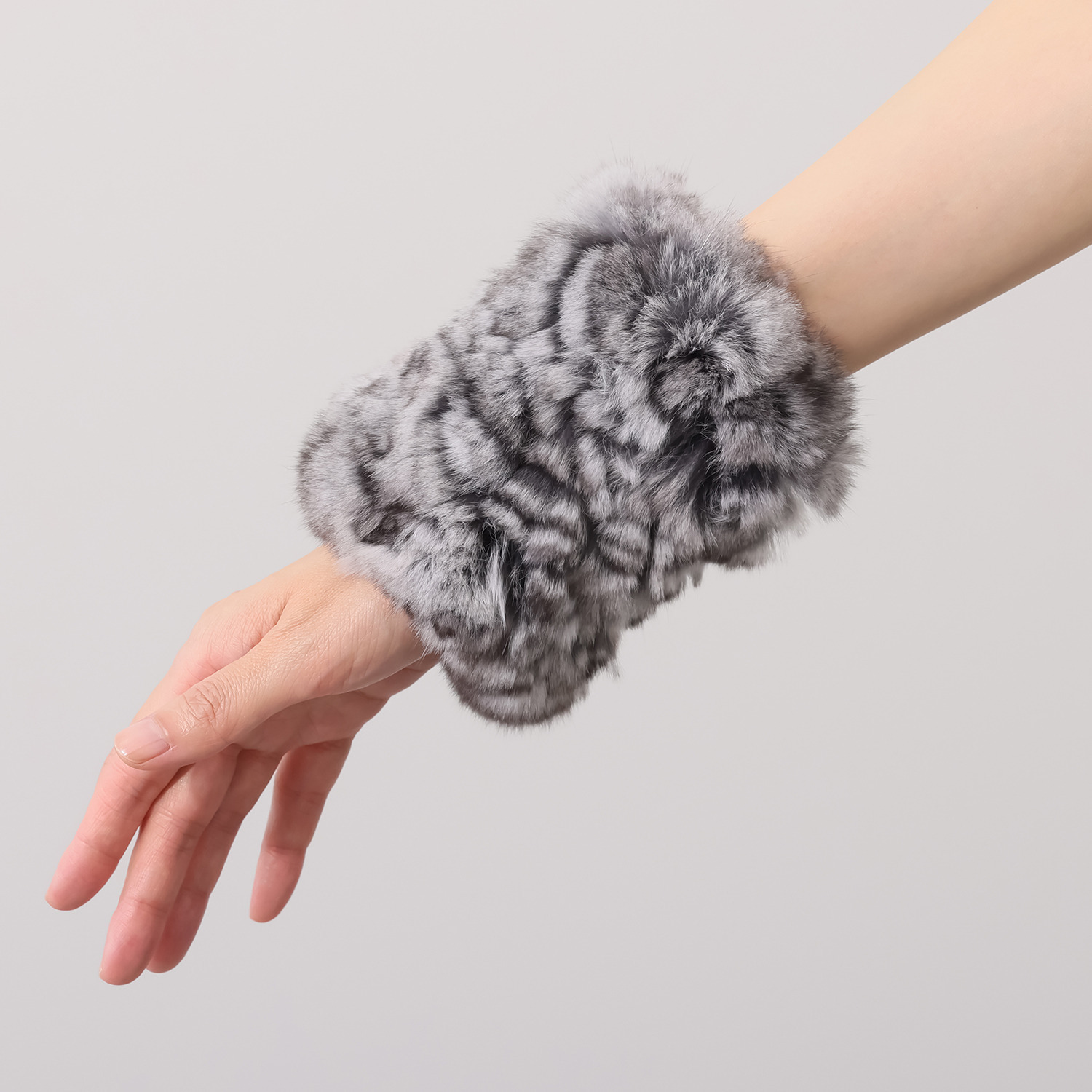 チンチラファー　カフス チンチラヤーン カフス- ショップチャンネル