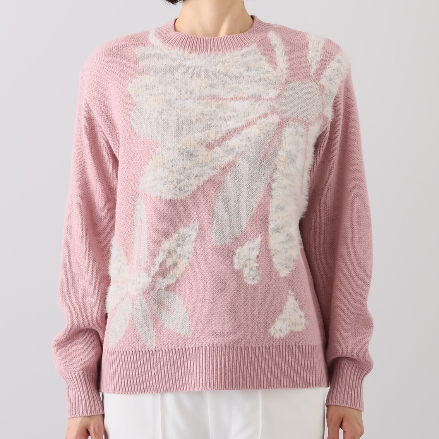 ダジュール フラワージャガード ニットプルオーバー