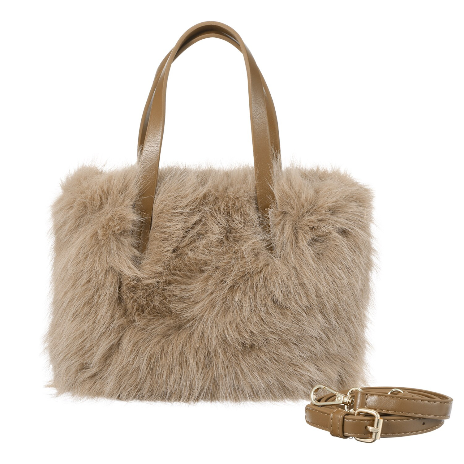 モッテ フェイクファー ミニトートバッグ