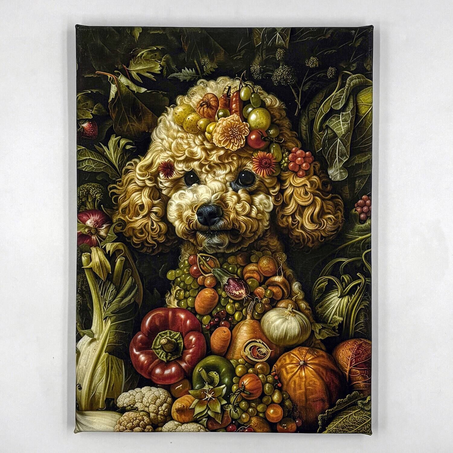 インテリアアート 犬シリーズ 野菜犬プードル ＜約３３×２４ｃｍ＞ 