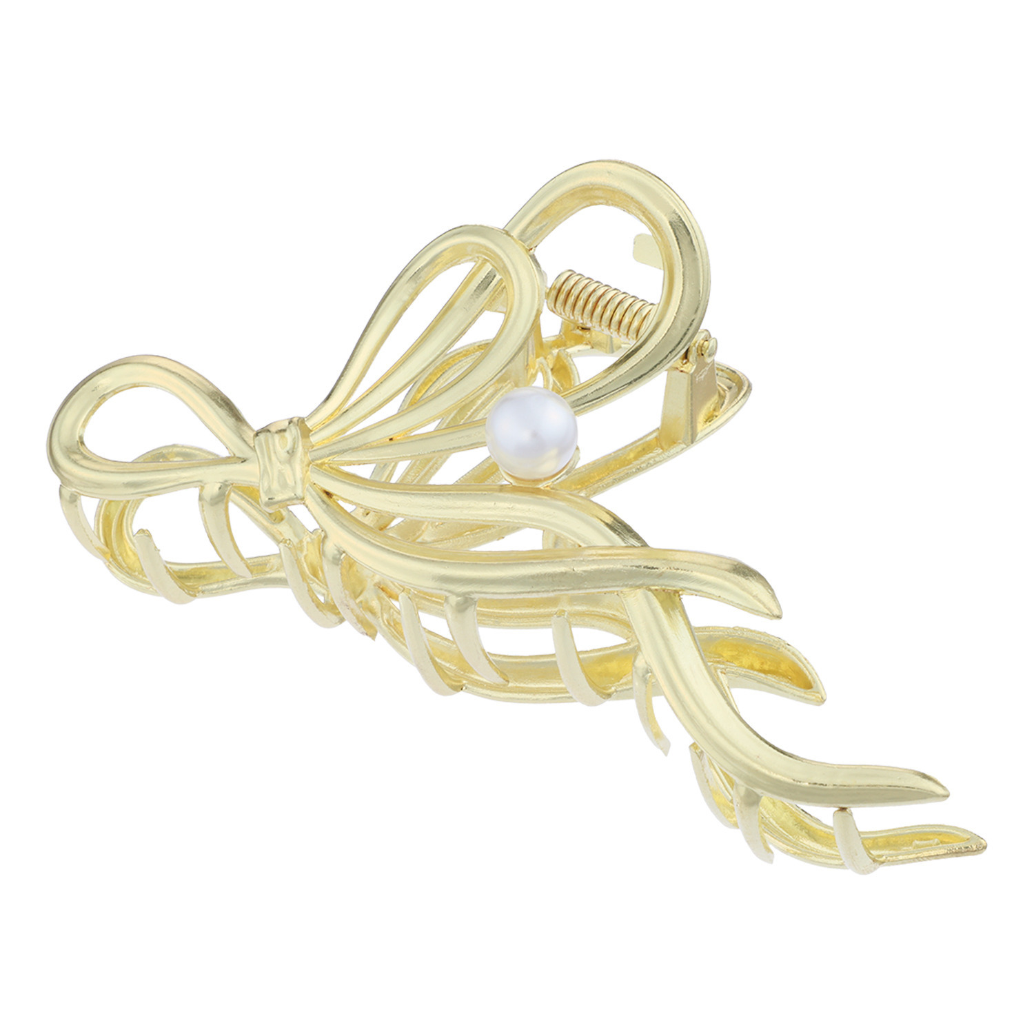 韓国トレンド 雑貨コレクション パールビジュウ リボンヘアクリップ