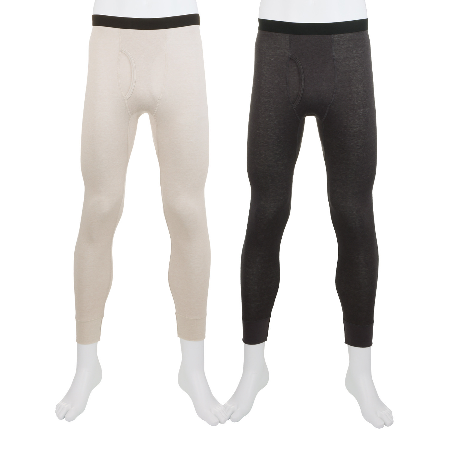 ジュエル 薔薇オイル配合 しっとりなめらか あったかＷ重ね ロングインナーボトム ２枚セット＜メンズ＞