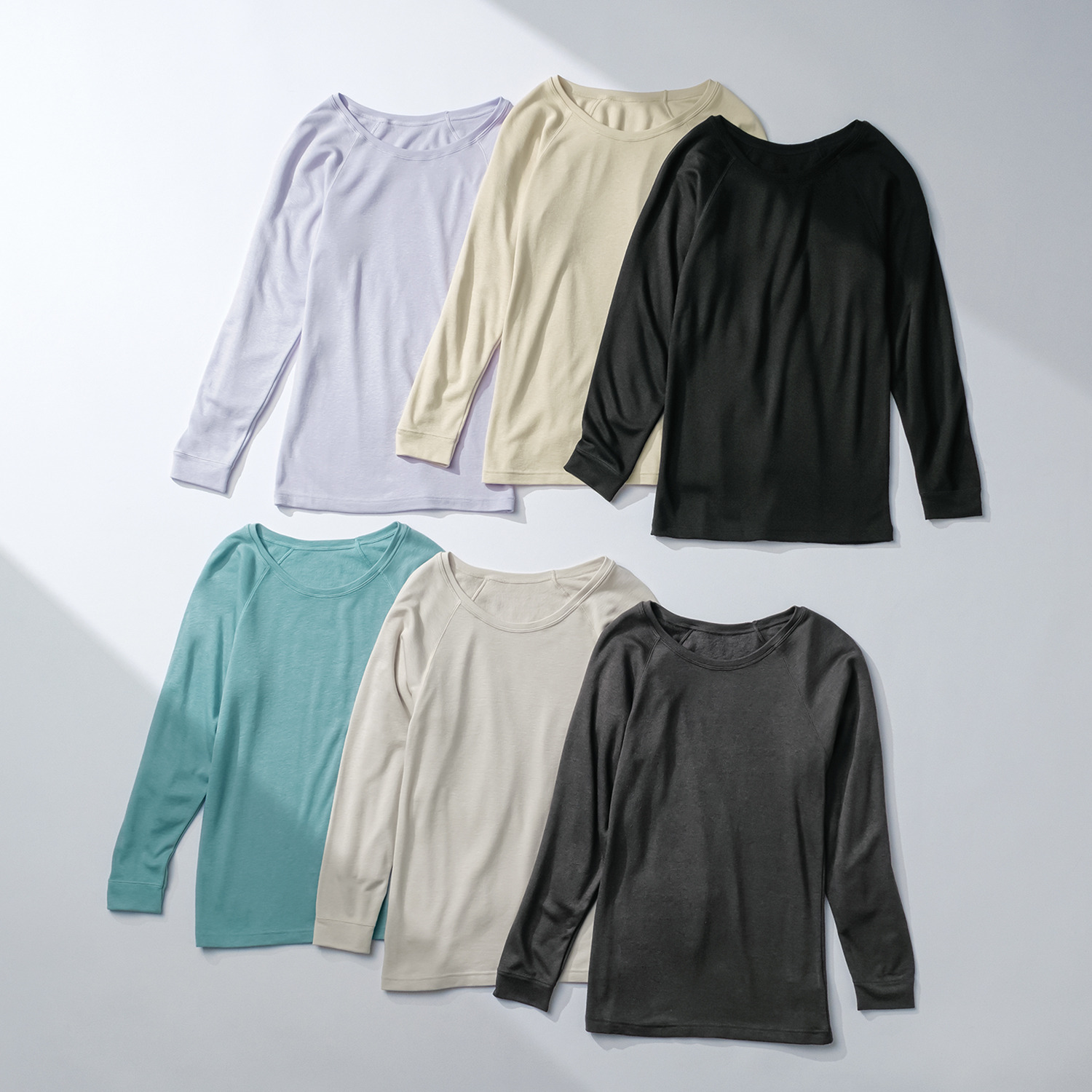 ジュエル 薔薇オイル配合 しっとりなめらか あったかＷ重ね 八分袖インナー３枚セット