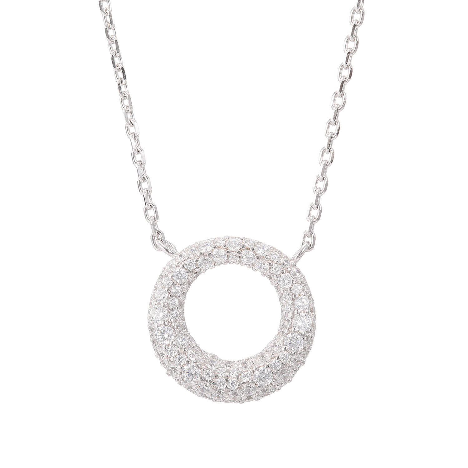 ダイアモア シルバー　ＣＺ ドーナツ ネックレス