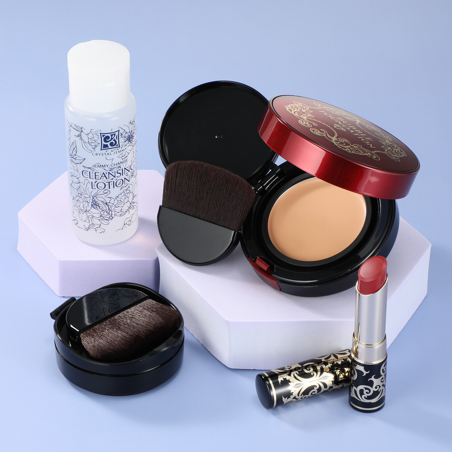 CRYSTAL JEMMY リンクルクッションファンデ 12g他3点セット L1412