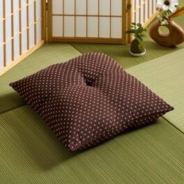 イケヒコ 先染め生地刺し子柄 座布団 ５５×５９ｃｍ