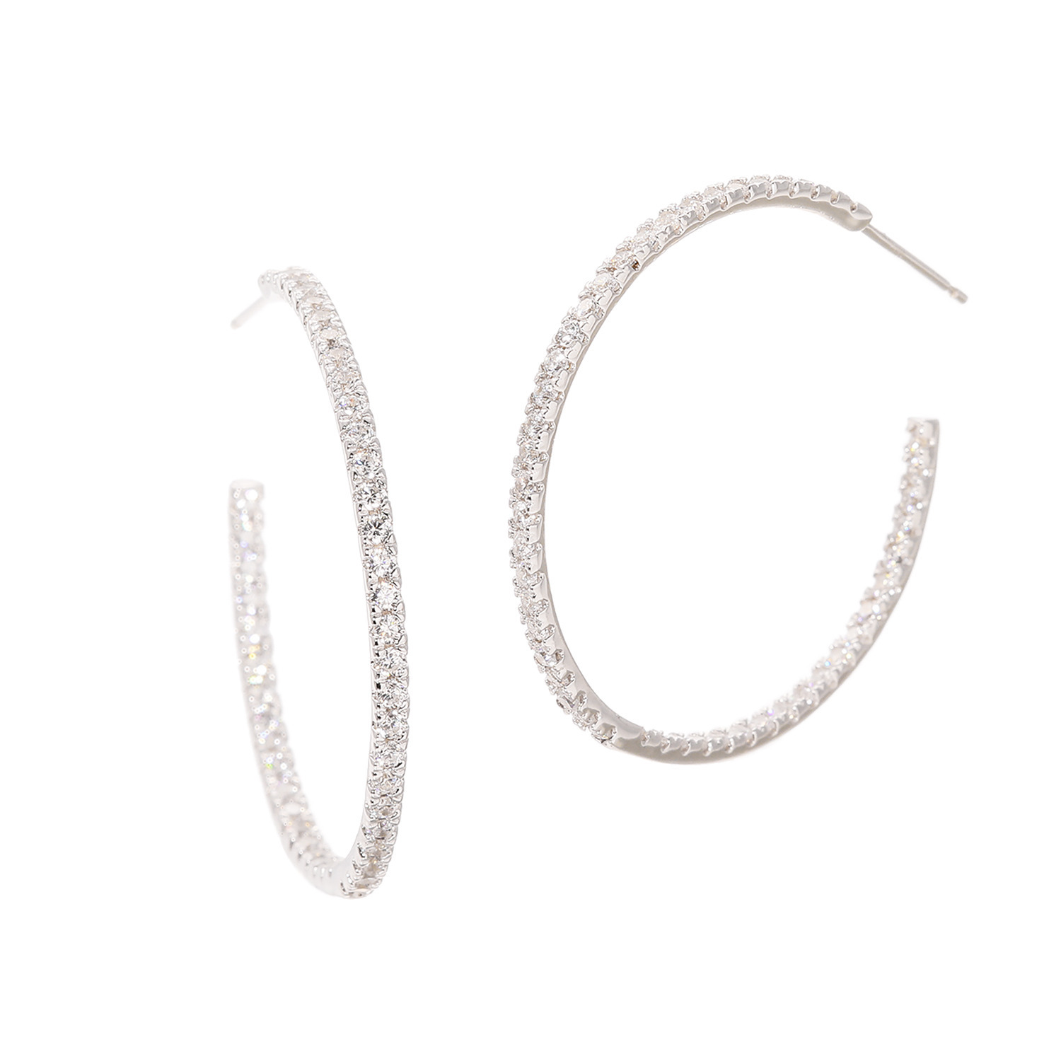 ブリランテステッラ シルバー ＣＺ Ｃ型エレガンテライン フープピアス