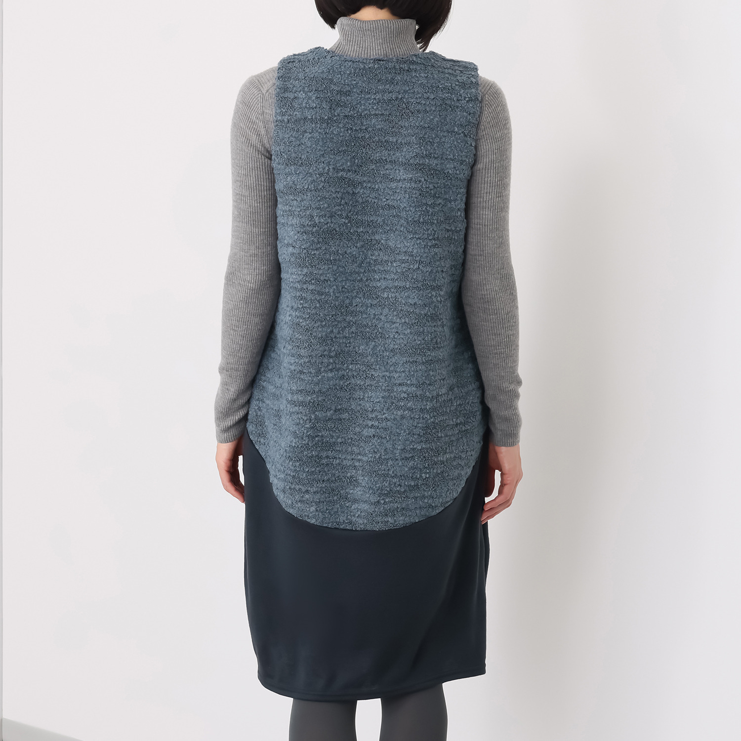 ダジュール 異素材切替 ジャンパー スカート