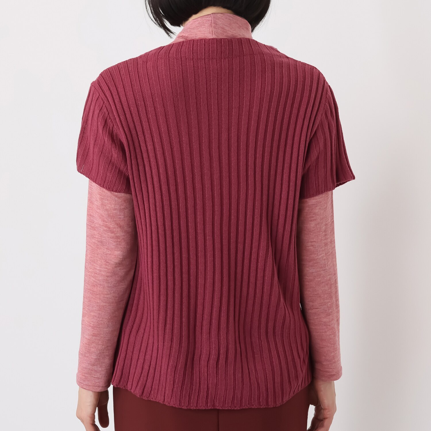 ダジュール 配色デザイン ニットトップス