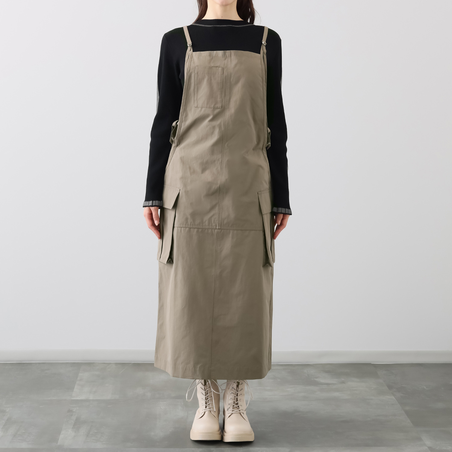 コモエリークローゼット 気分を変える 着用アレンジ可能な ジャンパースカート