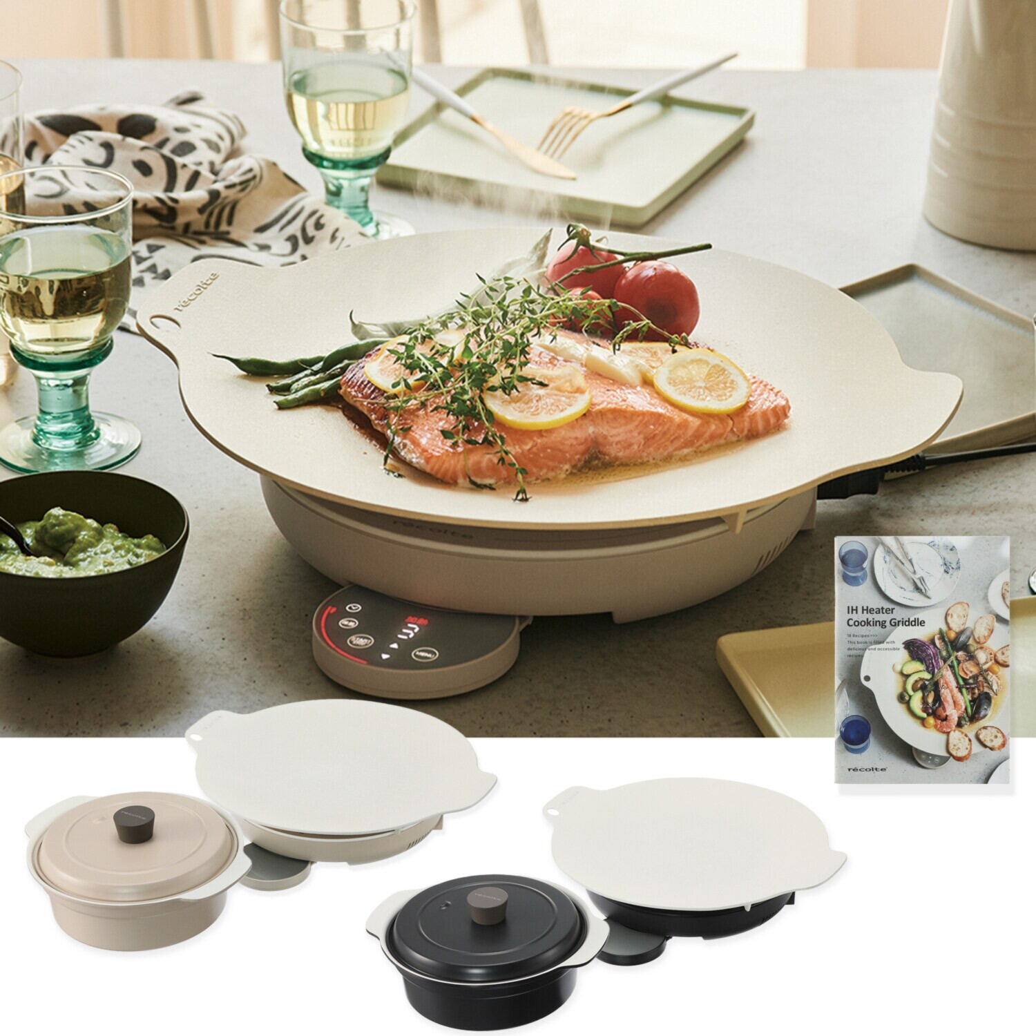 円形IHヒーターと グリドルプレートの 楽しいテーブル