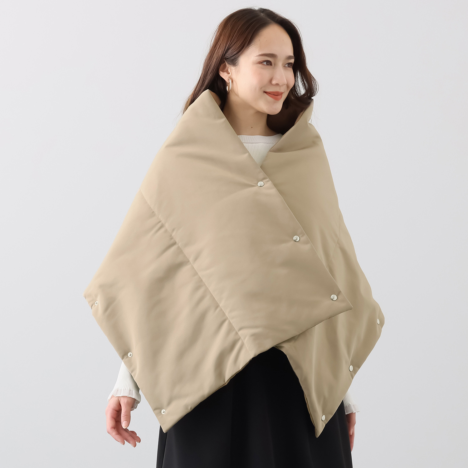 コモエリークローゼット 中綿入り ストール兼アームカバー