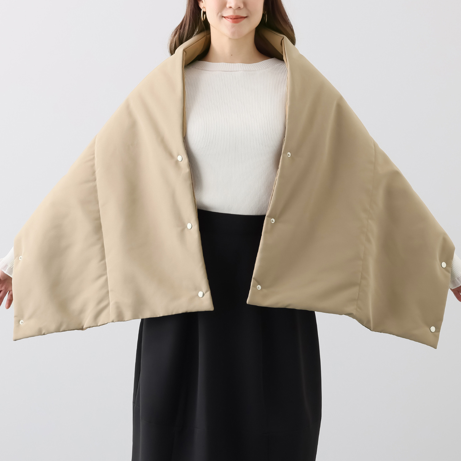 コモエリークローゼット 中綿入り ストール兼アームカバー