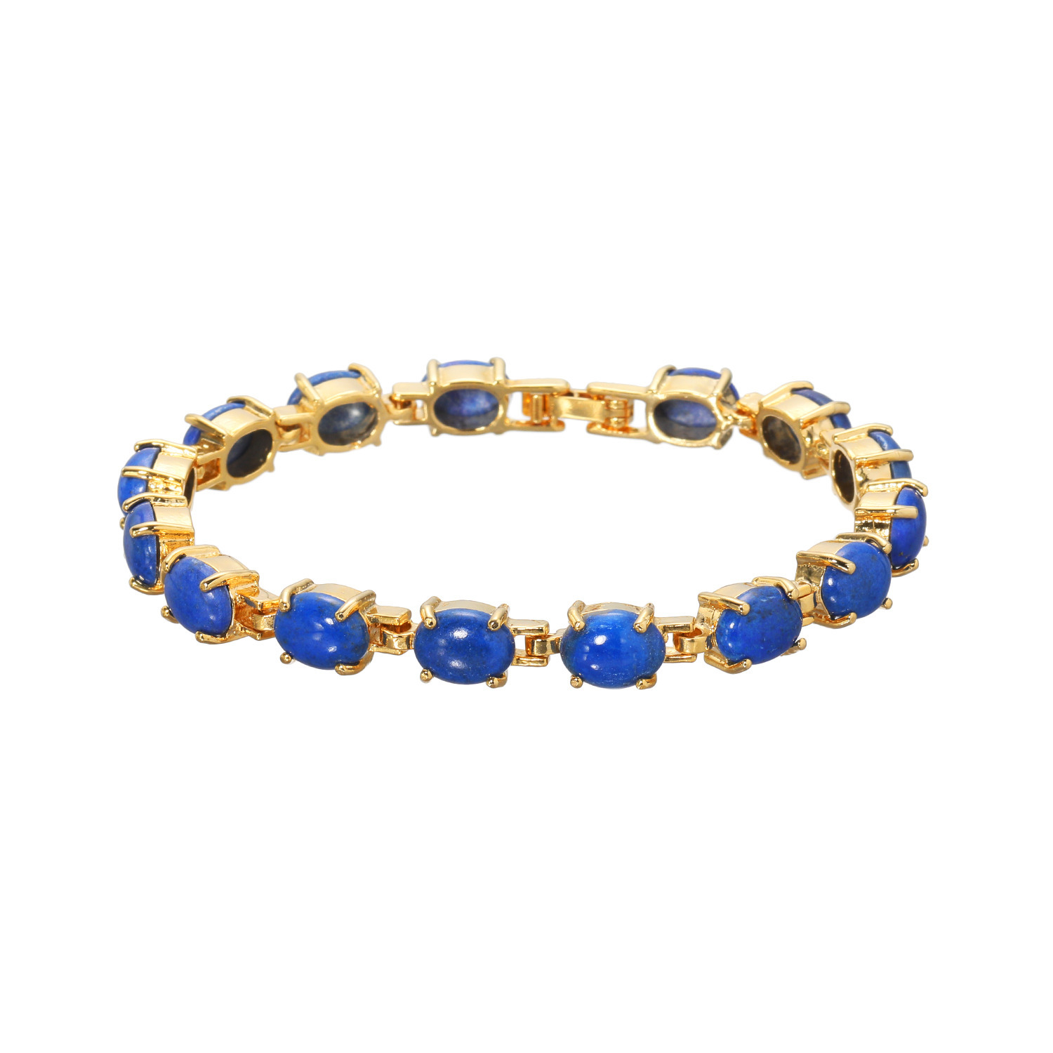 マイクローバー ラピスラズリ オーバルシェイプ テニスブレスレット