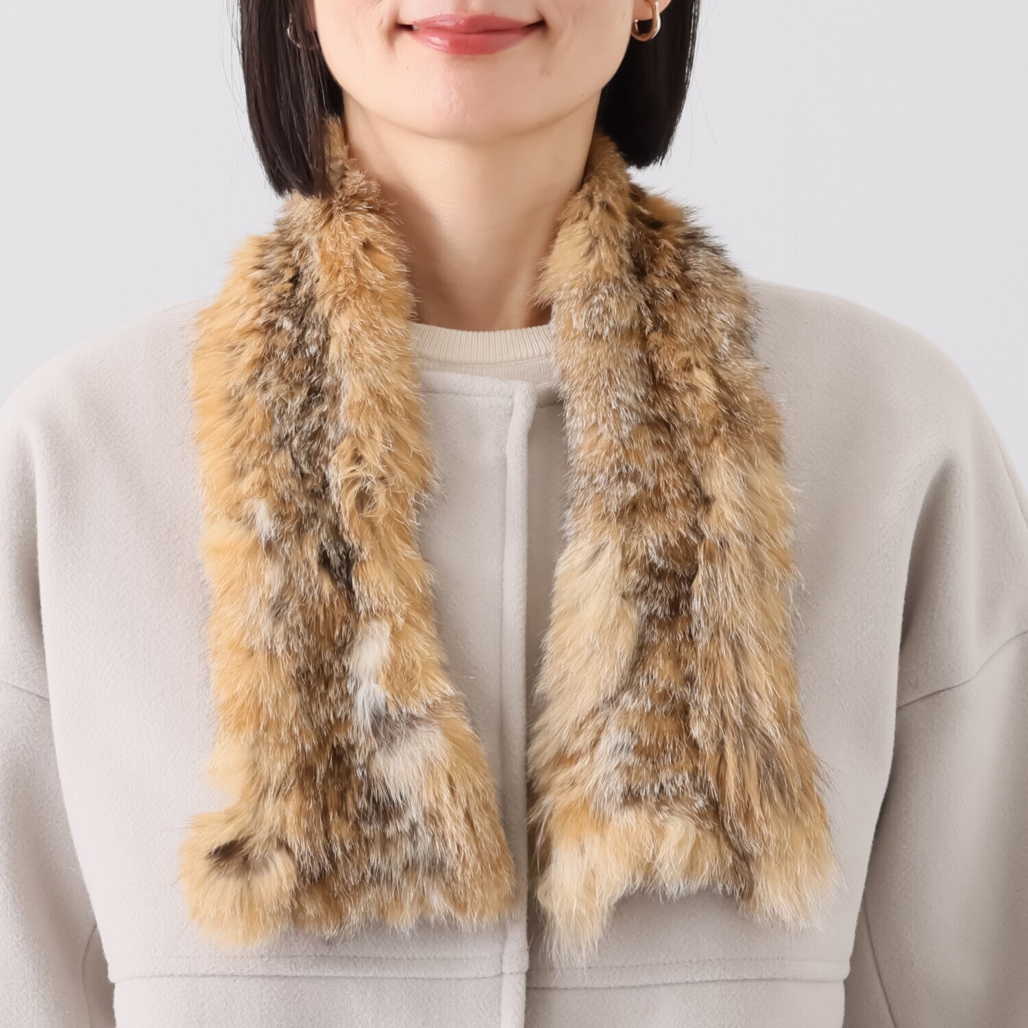 リンクスキャットファー ヤーンマフラー