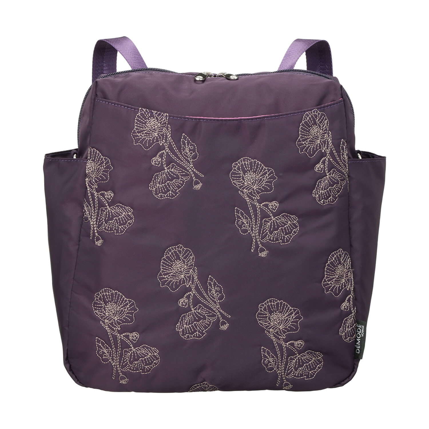 デモデ× マウド・ターサー はっ水ナイロン 刺しゅうデザイン ３ウェイリュック “ラテンドール”