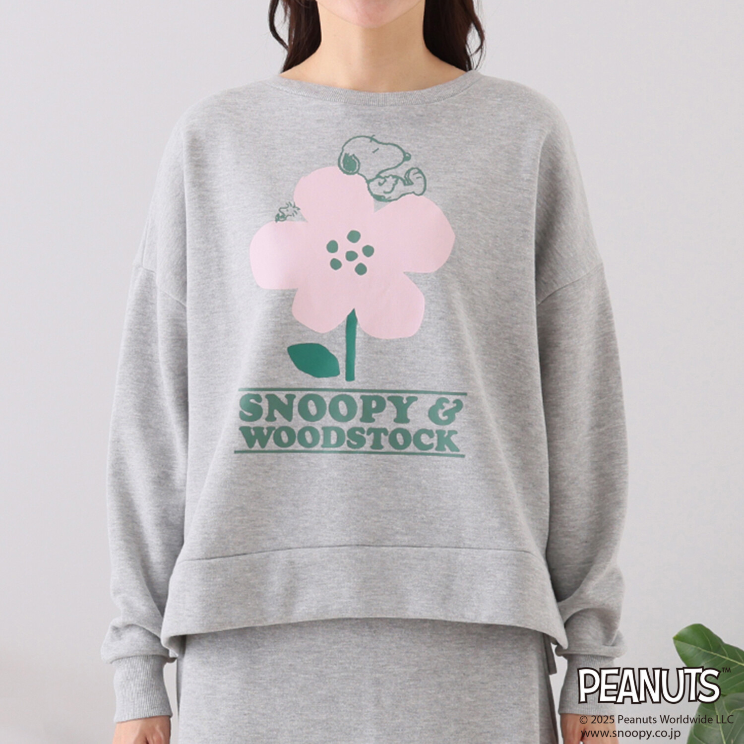 ＰＥＡＮＵＴＳ×トーチ スヌーピー あったか裏起毛 ルームウェア上下セット ＜ロングスカート＞