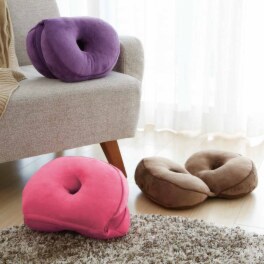 お尻を左右の傾斜で 内側に！ ベーグルのような コロンとした かわいいクッション メイクヒップス ベーグルクッション