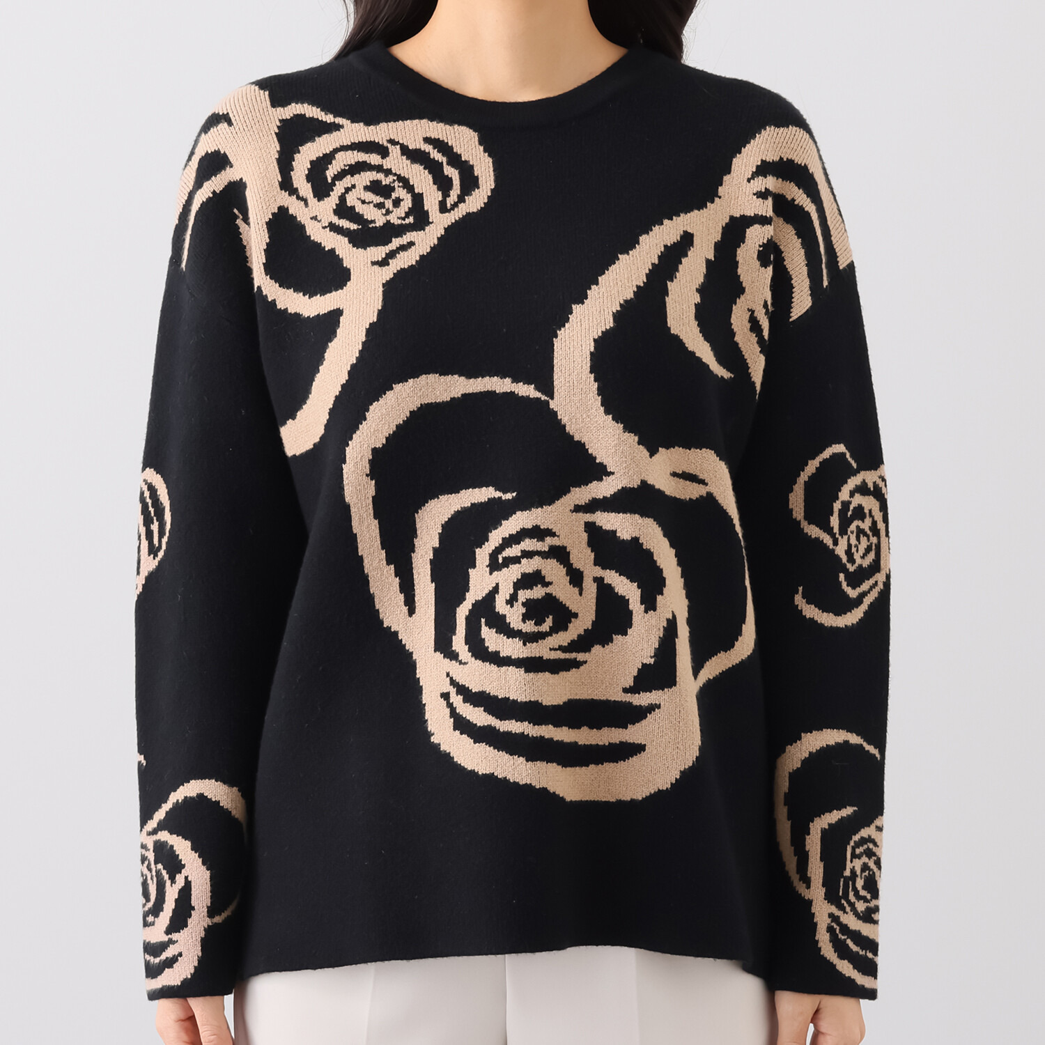 ダジュール フラワージャガード セーター