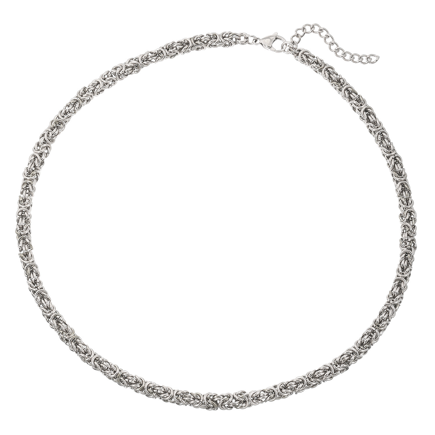 エービーステン ステンレス 編み込みデザイン ボリュームチェーン ネックレス