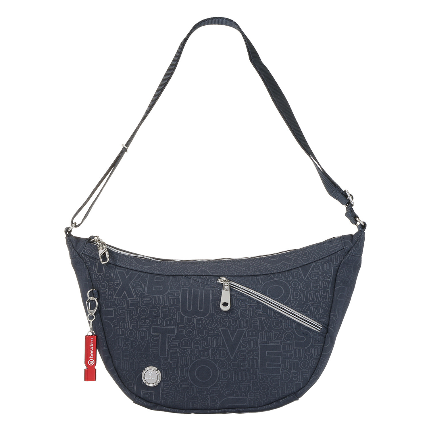 ビサイユ はっ水 アルファベット柄 プリント スタイリッシュ ショルダーバッグ