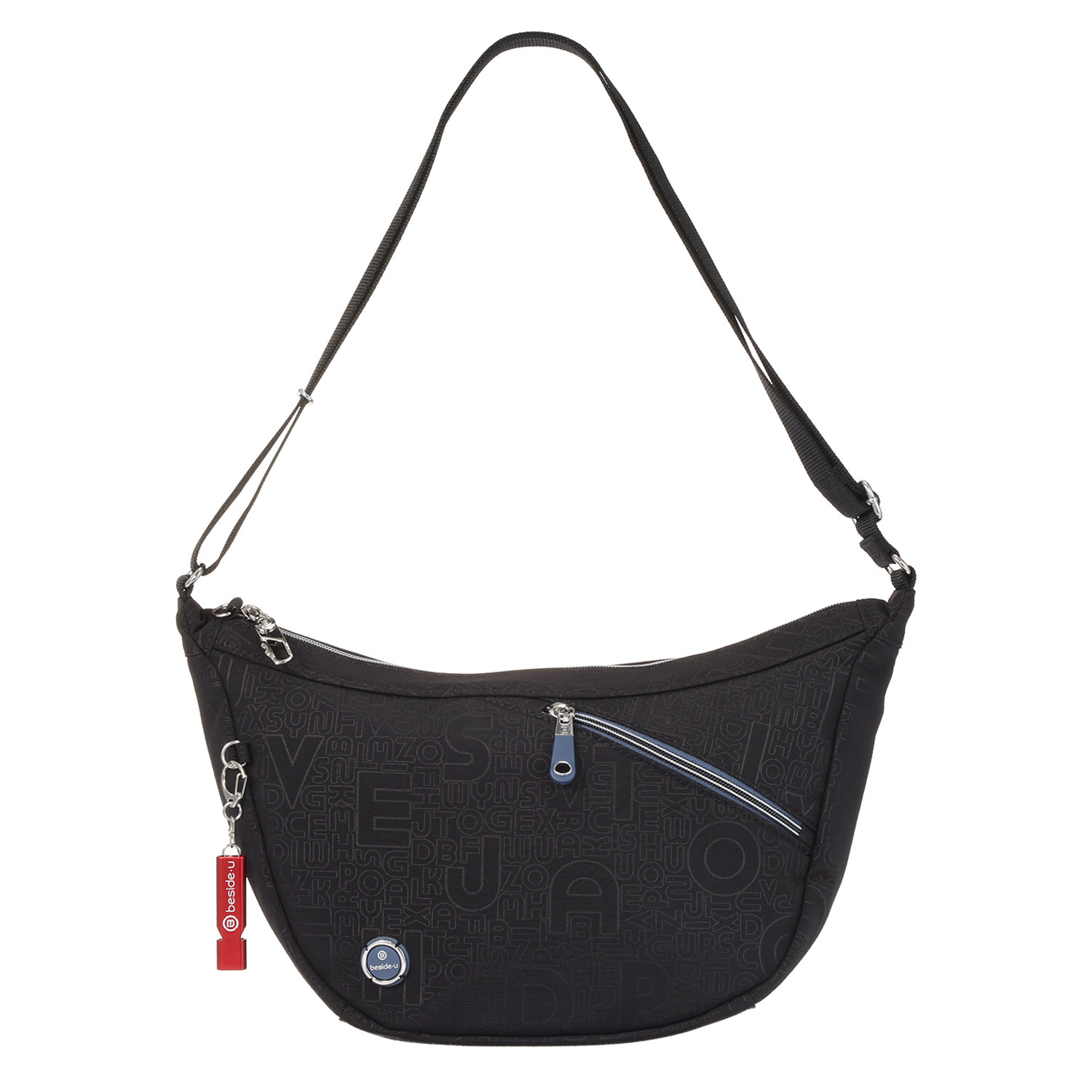 ビサイユ はっ水 アルファベット柄 プリント スタイリッシュ ショルダーバッグ