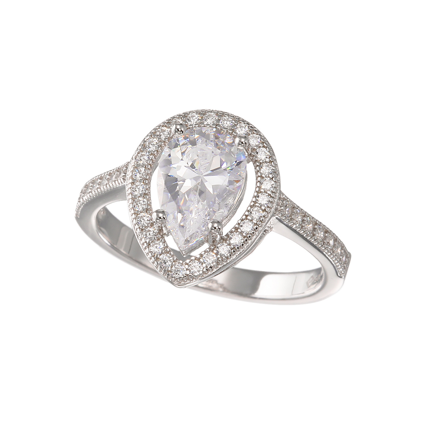 ニューヨークからの贈り物 シルバー　ＣＺ ニューヨーク・ エクセプショナル・ カット（Ｒ） ペアシェイプリング