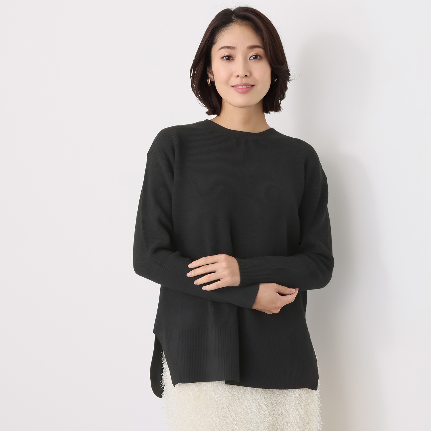 エピデミーク サイドカッティング ニット チュニック