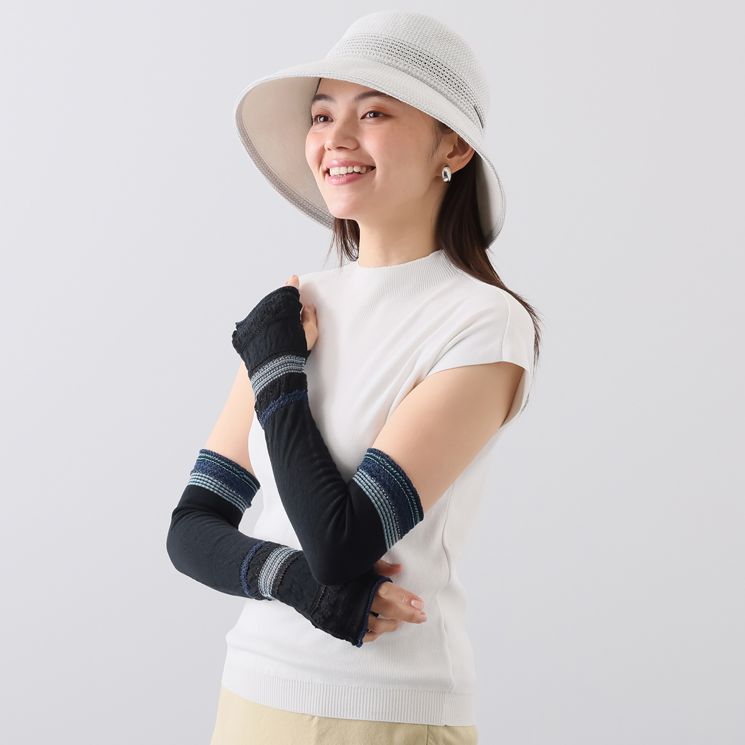 ベル・モード 日本製 サマークローシュ＆ 色とデザインはお任せ！ アームカバーセット