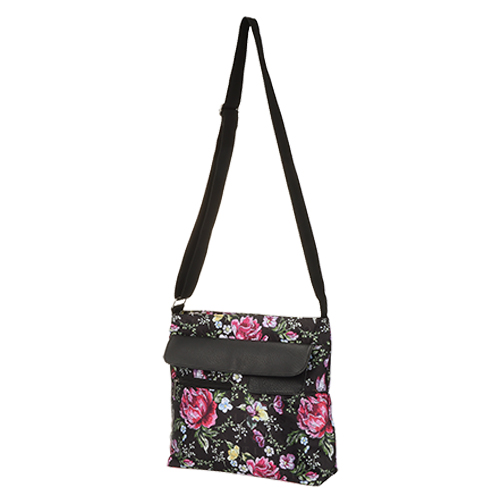 ラルジュ かぶせポケットアクセント ロイヤルフローラ ショルダーバッグ