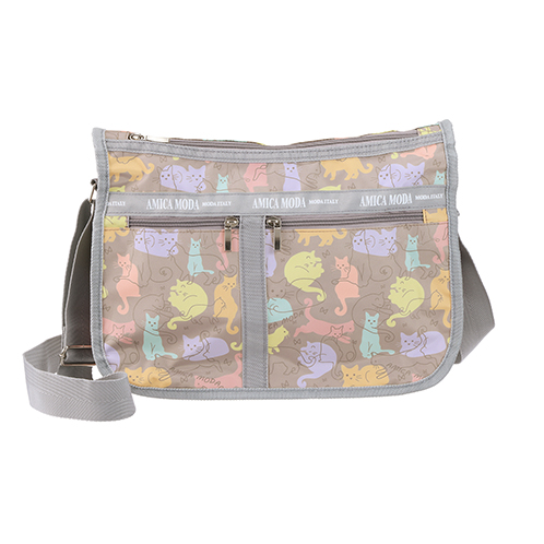 ラルジュ キャットムーブメント マチが広がる ショルダーバッグ