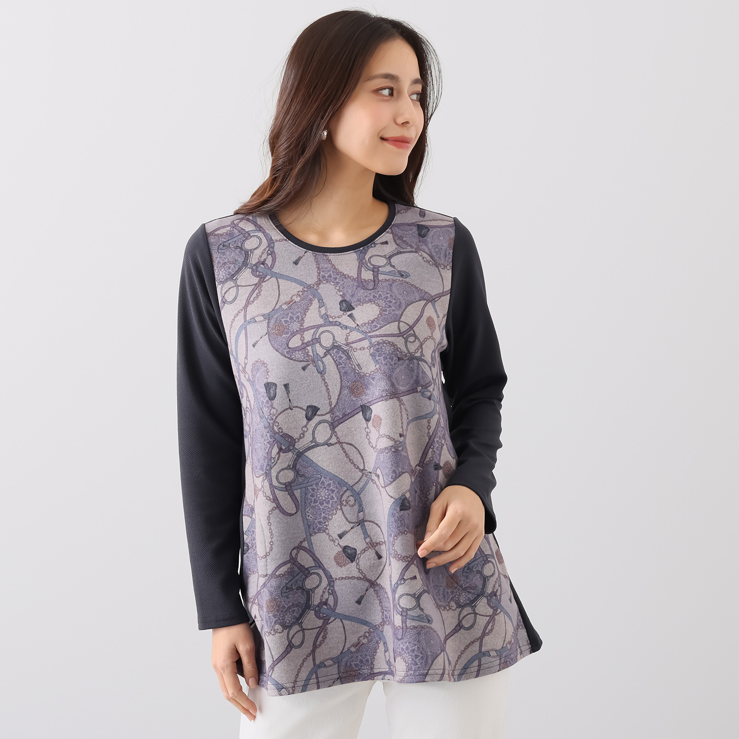 ダジュール プリント＆無地 チュニック