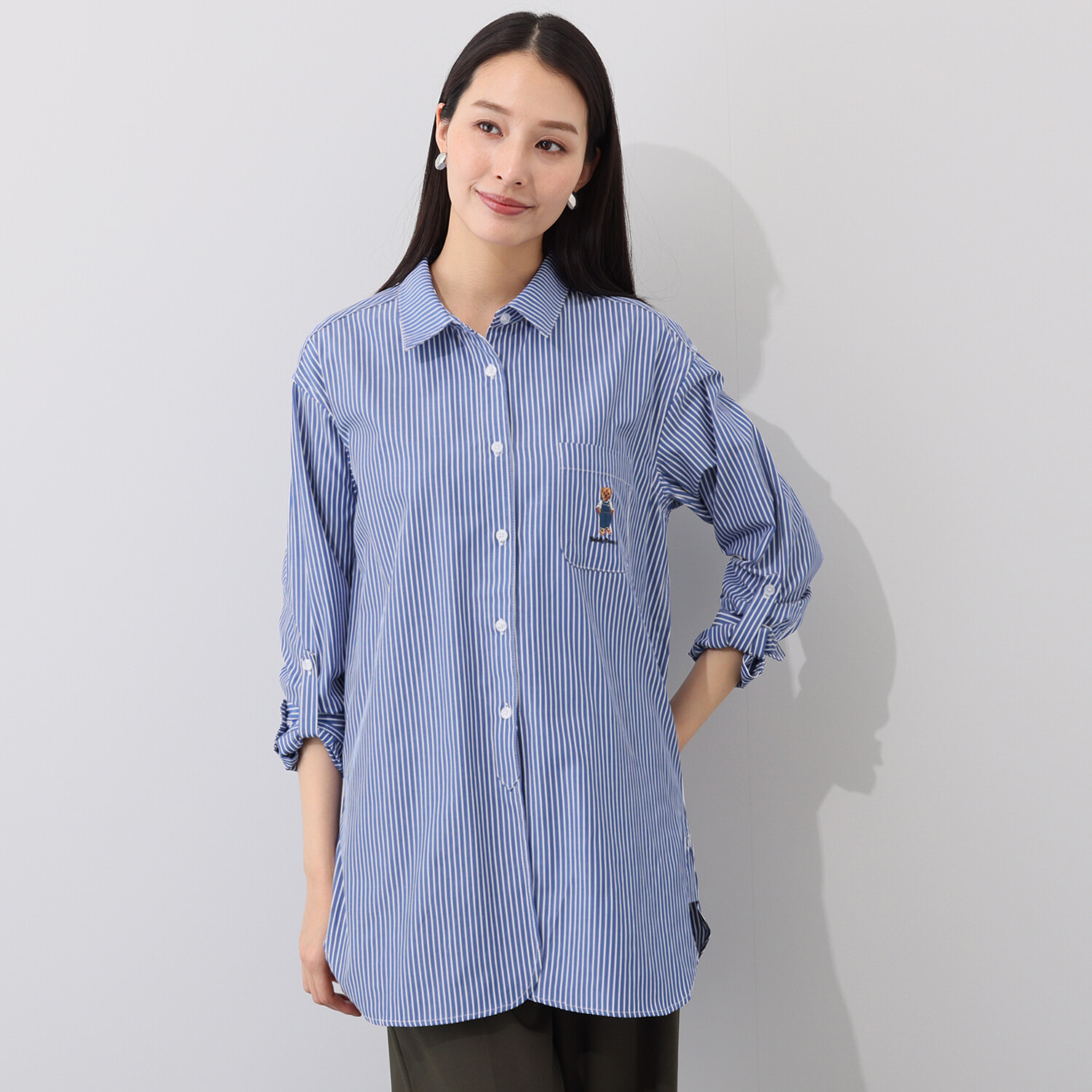 テディベア 刺しゅう入り シャツ