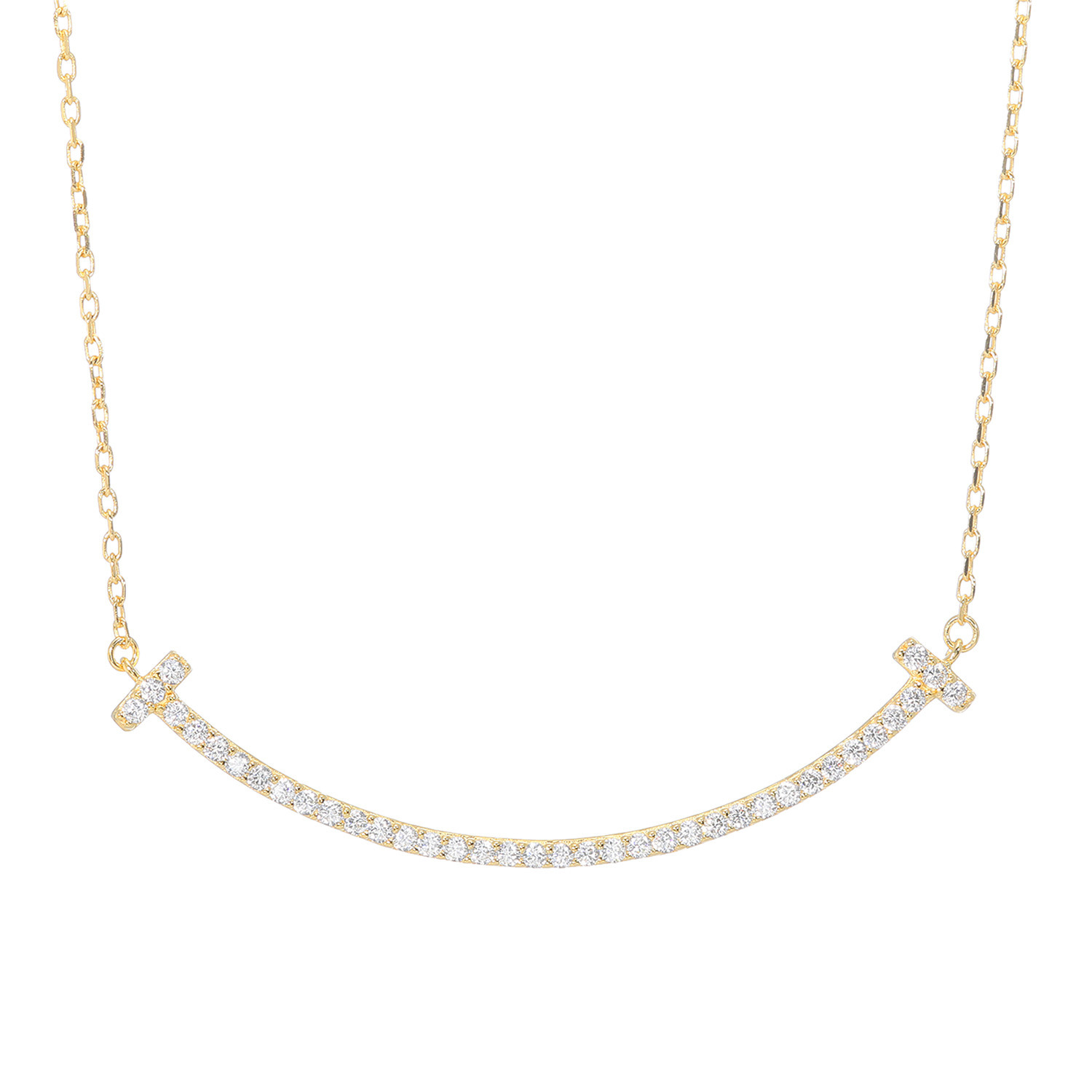 ファシーノアルジェント シルバー　ＣＺ シャイニーカーブライン ネックレス