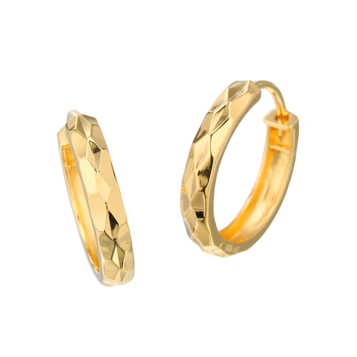 ファシーノアルジェント シルバー シャイニーカット 中折れフープピアス