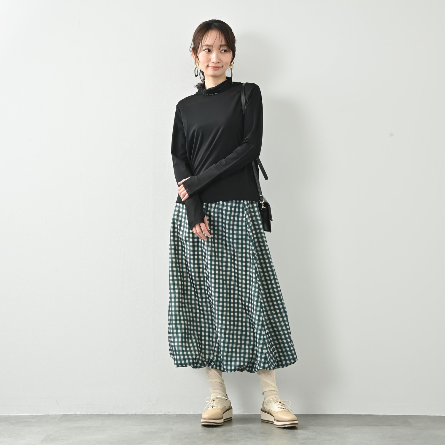 ゼラールスポーツ ソフトチュール コンビデザイン ハイネックプルオーバー