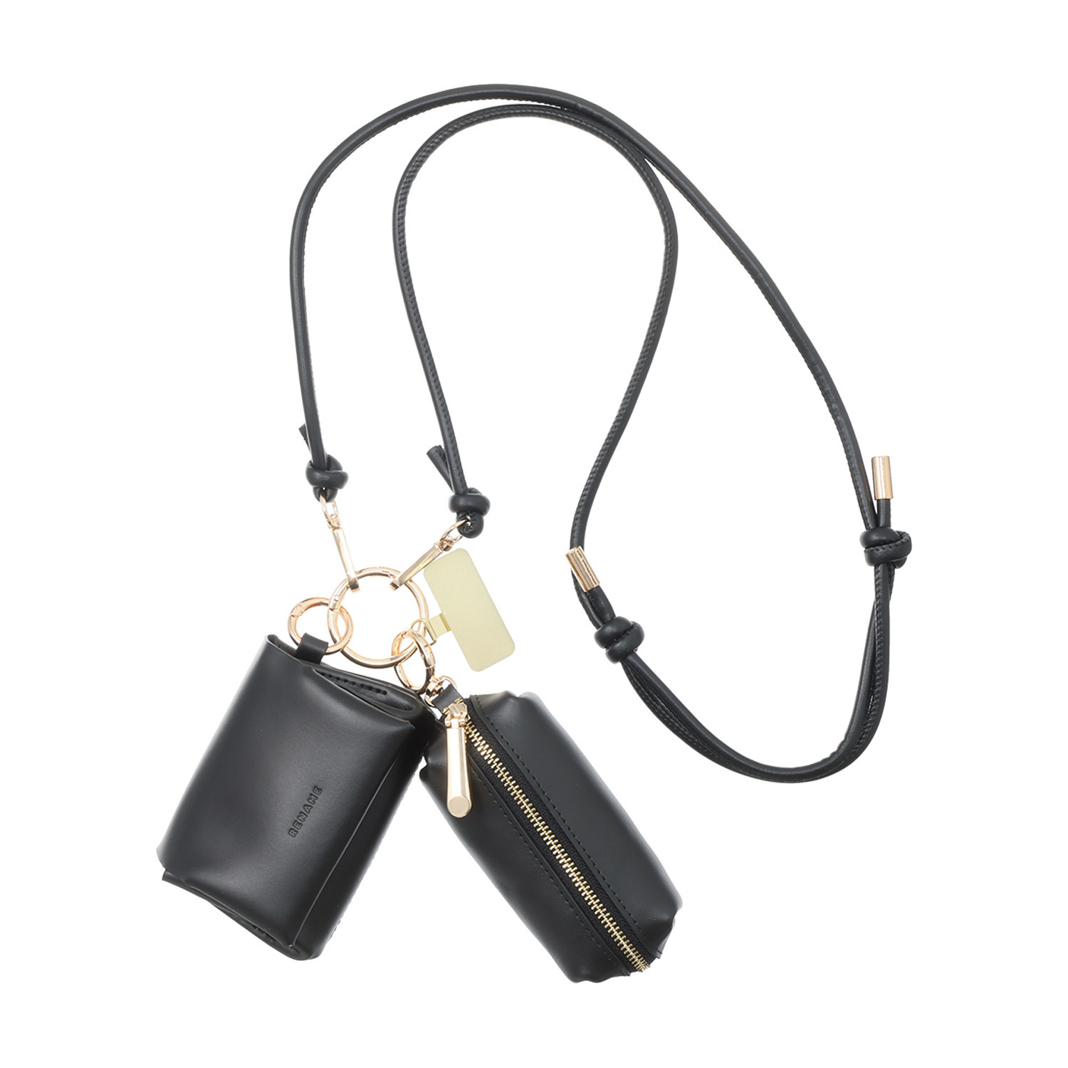 リネーム 牛革財布＆ 牛革ミニポーチ＆ スマホストラップ ３点セット