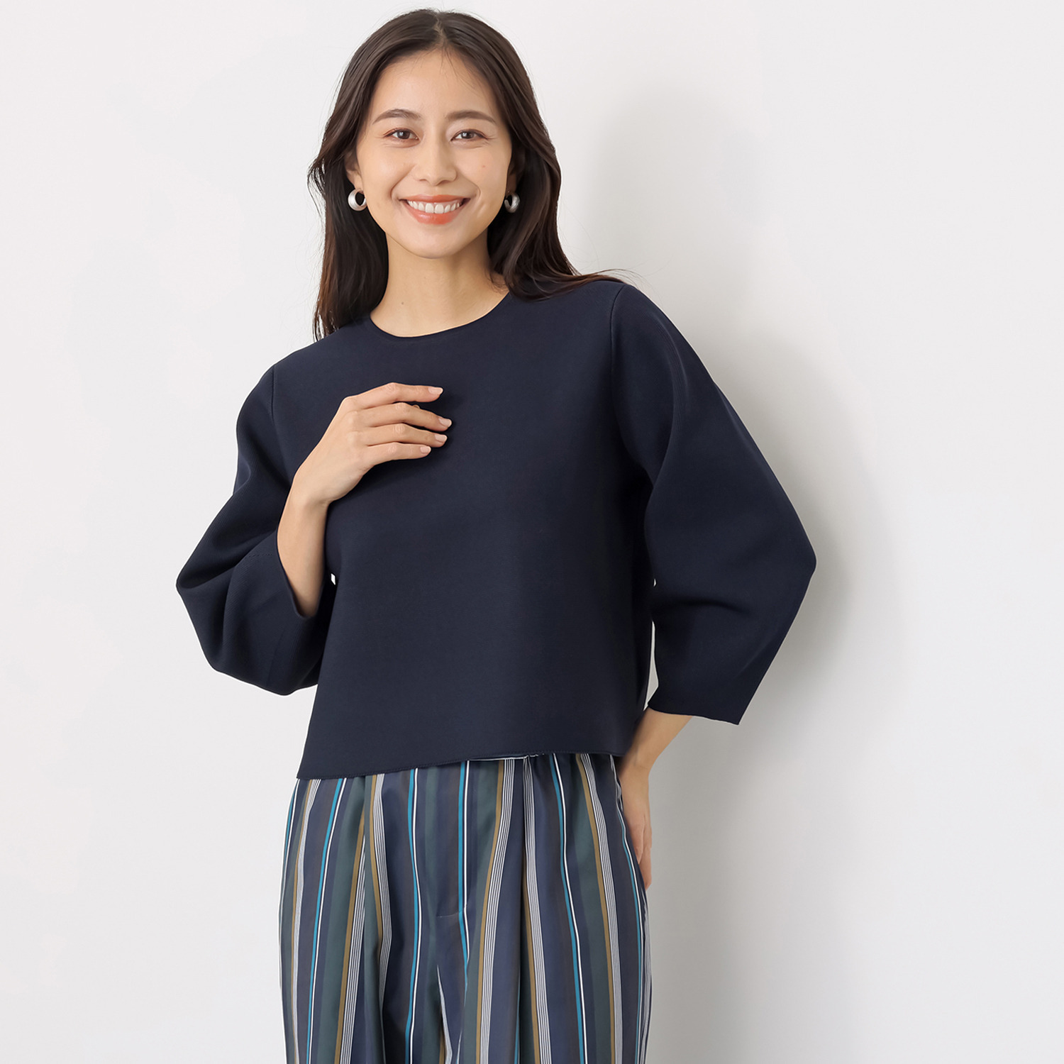 エピデミーク バックジップアクセント ニットプルオーバー