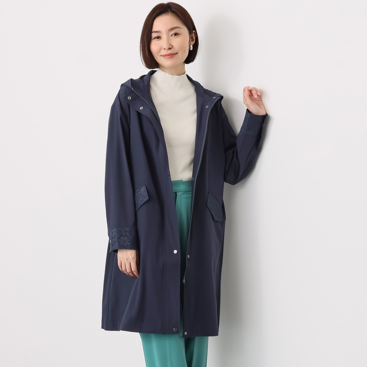 メルヴェイユ　ヴァント ＵＶカット＆ 花粉が付きにくい 軽量ストレッチ レースポイントコート